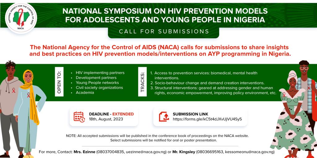 Read more about the article National Symposium on HIV Prevention Models for Adolescents and Young People in Nigeria: Call for Submissions