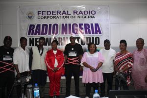 Dr. Gambo Aliyu at the Radio Nigeria sensitizing people about HIV/AIDS